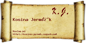Kosina Jermák névjegykártya